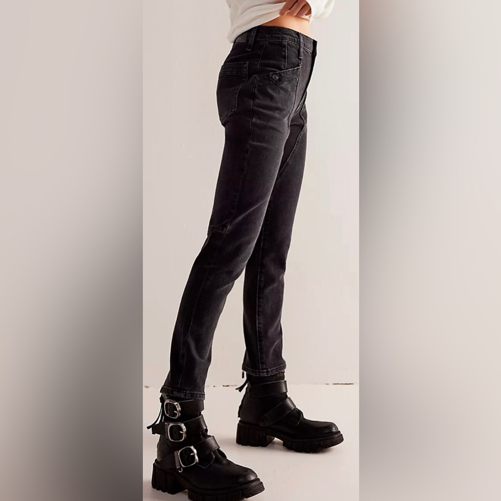 Free People We The Free Beacon Mid-Rise Slim Cropped Jean, sz 28